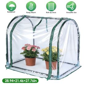 28.94" x 21.46" x 27.76" Tabletop Mini House Portable Greenhouse for Spring Indoor Outdoor Garden Tent for Seed Starting Plant Protection Gardeni