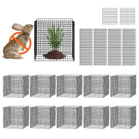 10 Pack Plant Protector from Animals, 12'' x 12'' Chicken Wire Plant Protector, Plant Cages for Outdoor Plants, Flowers & Vegetables