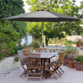 10FT Patio Umbrella, Outdoor Table Umbrella with Push Button Tilt and Crank